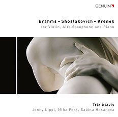 CD Cover Trio Klavis Brahms - Schostakowitsch - Krenek