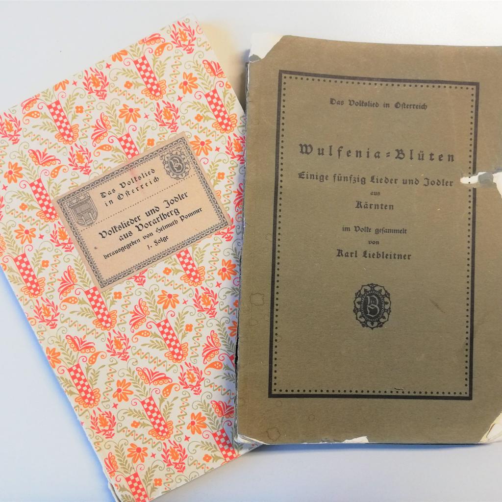 Volksliederbücher Wulfenia Blüten Kärnten Voralrberg Jodeln Jodler Ernst Krenek Notenbibliothel